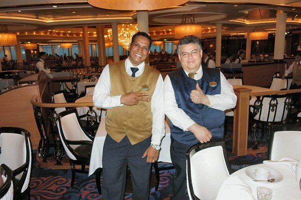 Jorge and Oneill took great care of us in the Sapphire Room, the main dining room on Royal Caribbean's Navigator of the Seas on our Caribbean Cruise vacation