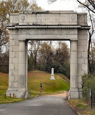 Memorial Arch at Vicksburg National Military Park - family travel photograph