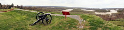View from Camp Hill at Vicksburg National Military Park - family travel photograph